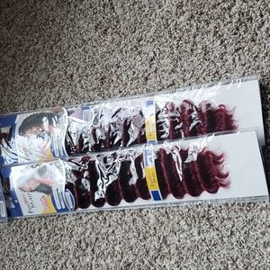 22in CherryWine FreeTress Deep Twist Crotchet Hair